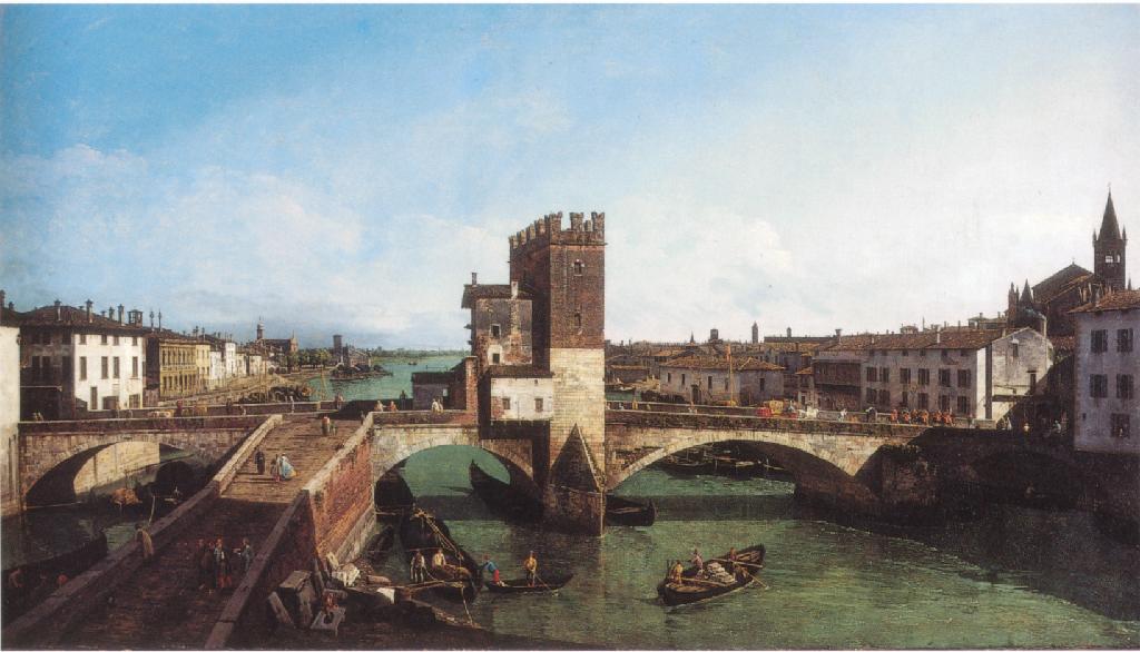 Bellotto, Bernardo - View of the Ponte delle Navi, Verona